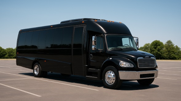 Exterior of Charter Bus Company Lewisville's 28 Passenger Party Bus in Lewisville