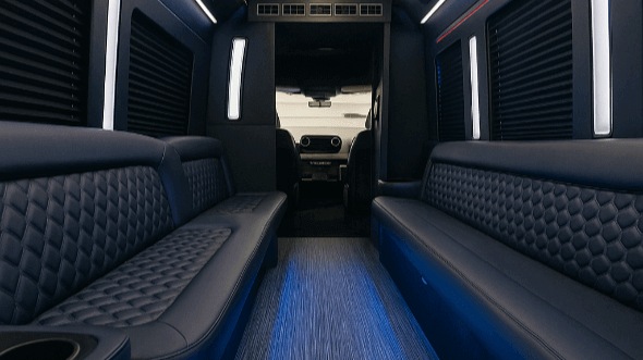 Interior of Charter Bus Company Mesquite's 40 Passenger Party Bus in Mesquite