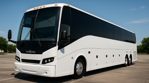 Exterior of Charter Bus Company Allen's 50 Passenger Party Bus in Allen