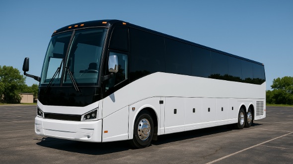 Exterior of Charter Bus Company Garland's 50 Passenger Party Bus in Garland