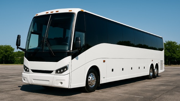 Exterior of Charter Bus Company Rowlett's 50 Passenger Party Bus in Rowlett