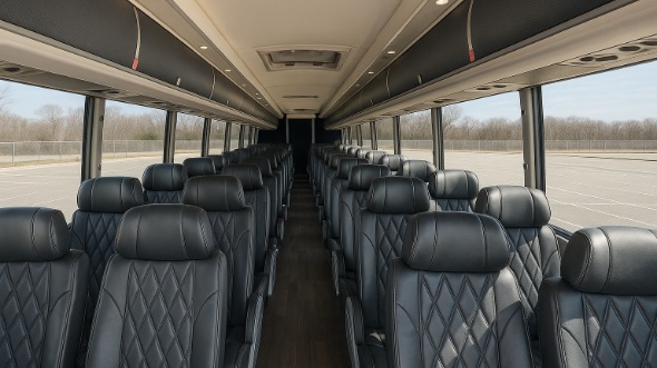 Interior of Charter Bus Company Plano's ADA Charter Bus in Plano