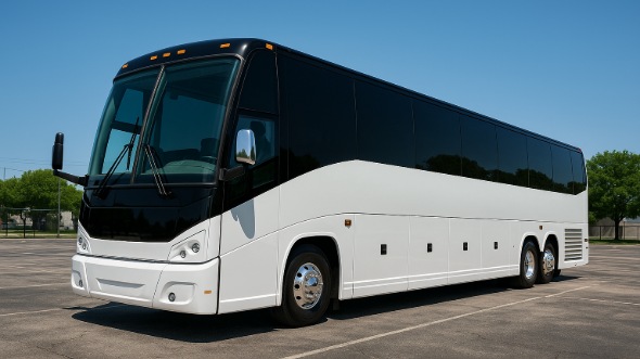 Exterior of Charter Bus Company Plano's ADA Charter Bus in Plano